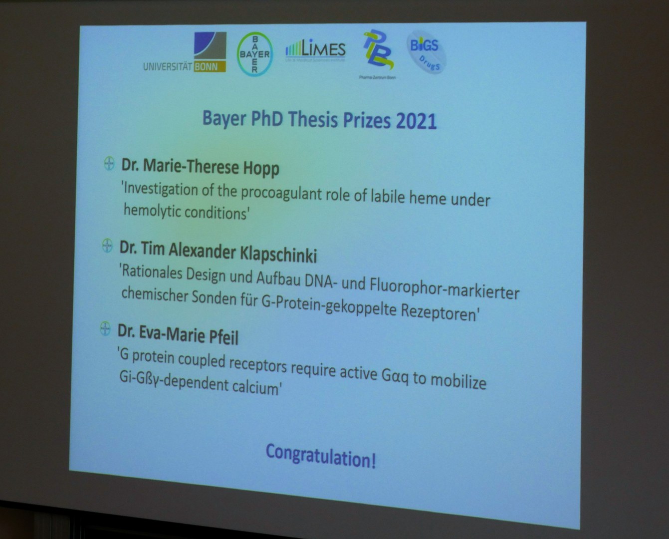 Bayer AG Thesis Prize 2021